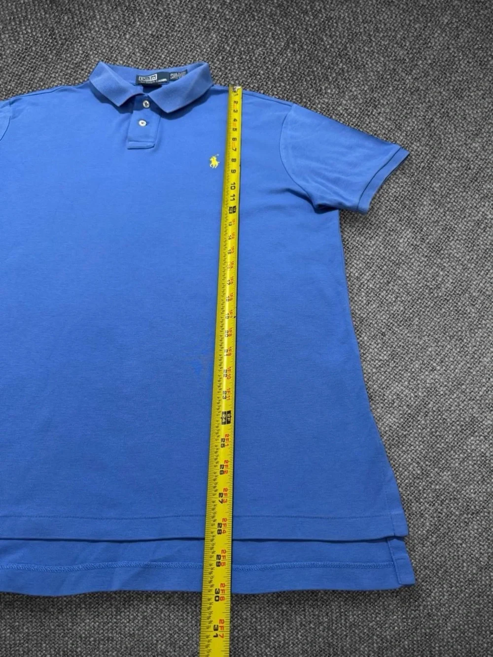 Polo Ralph Lauren Custom Fit Blue Short Sleeve Polo Shirt Size Large